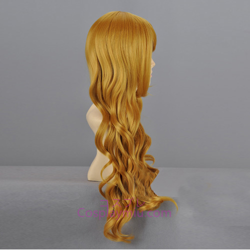 Touhou Project Kirisame Marisa rubio largo rizado peluca de Cosplay