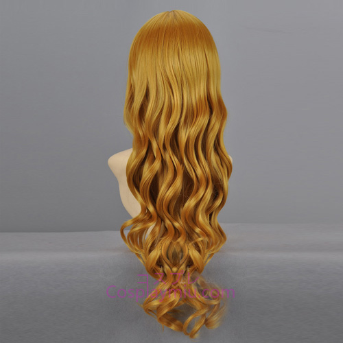 Touhou Project Kirisame Marisa rubio largo rizado peluca de Cosplay