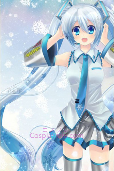 Vocaloid largo cosplay peluca de nieve